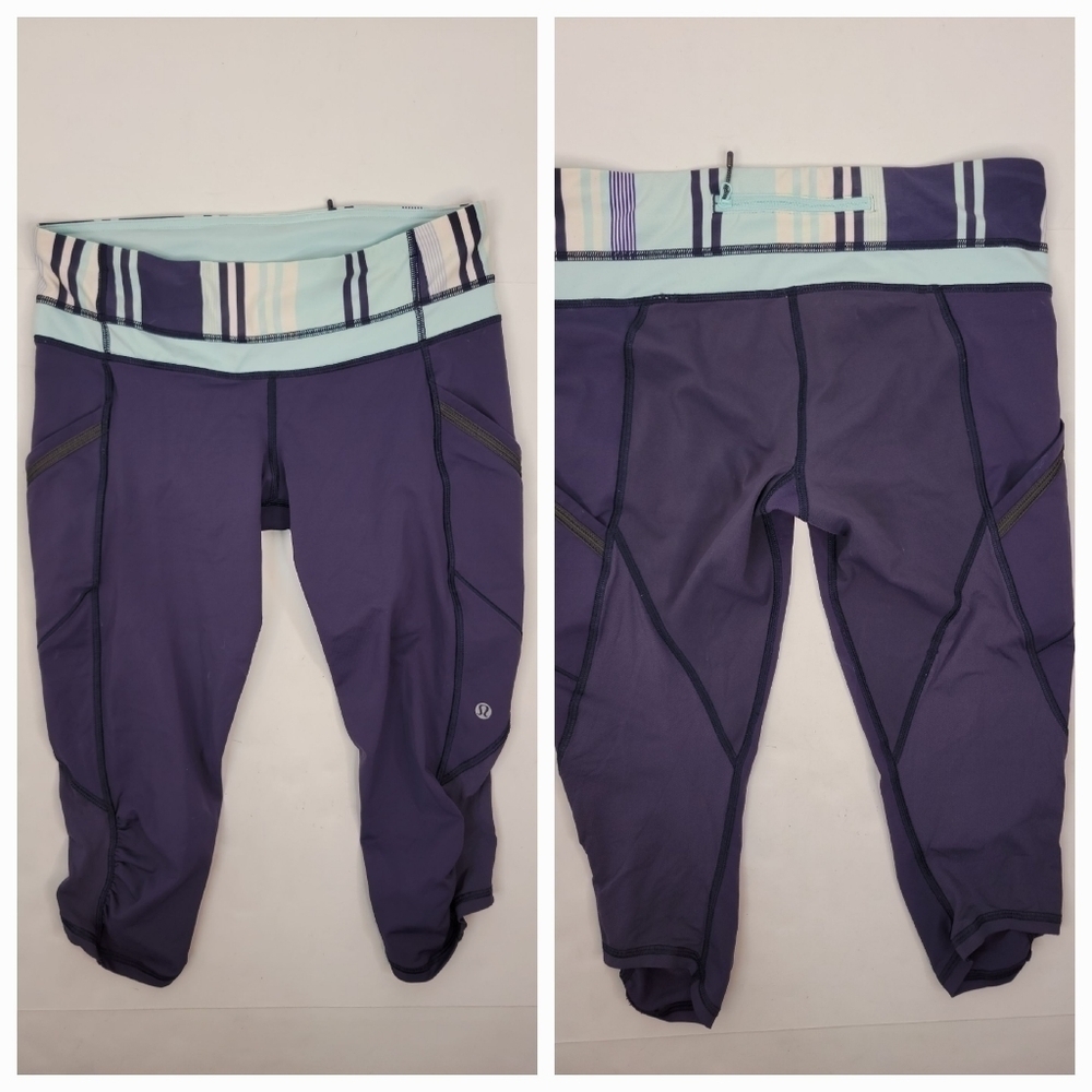 Lululemon Sz 8 Crop Leggings Side Pockets